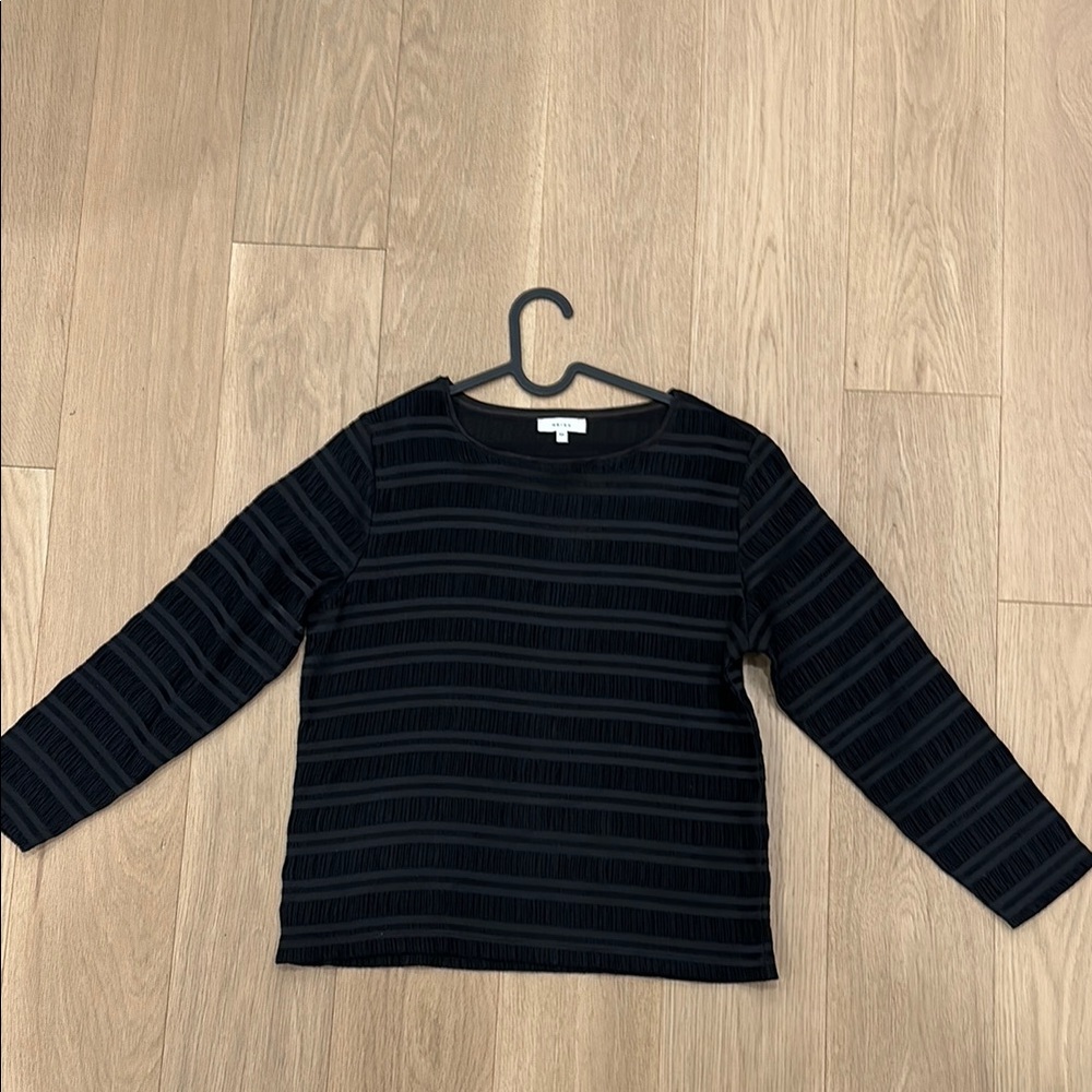 Reiss Black Long Sleeve Top